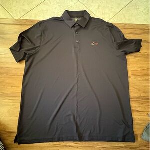 Greg Norman Collection Black Short-Sleeve Polo